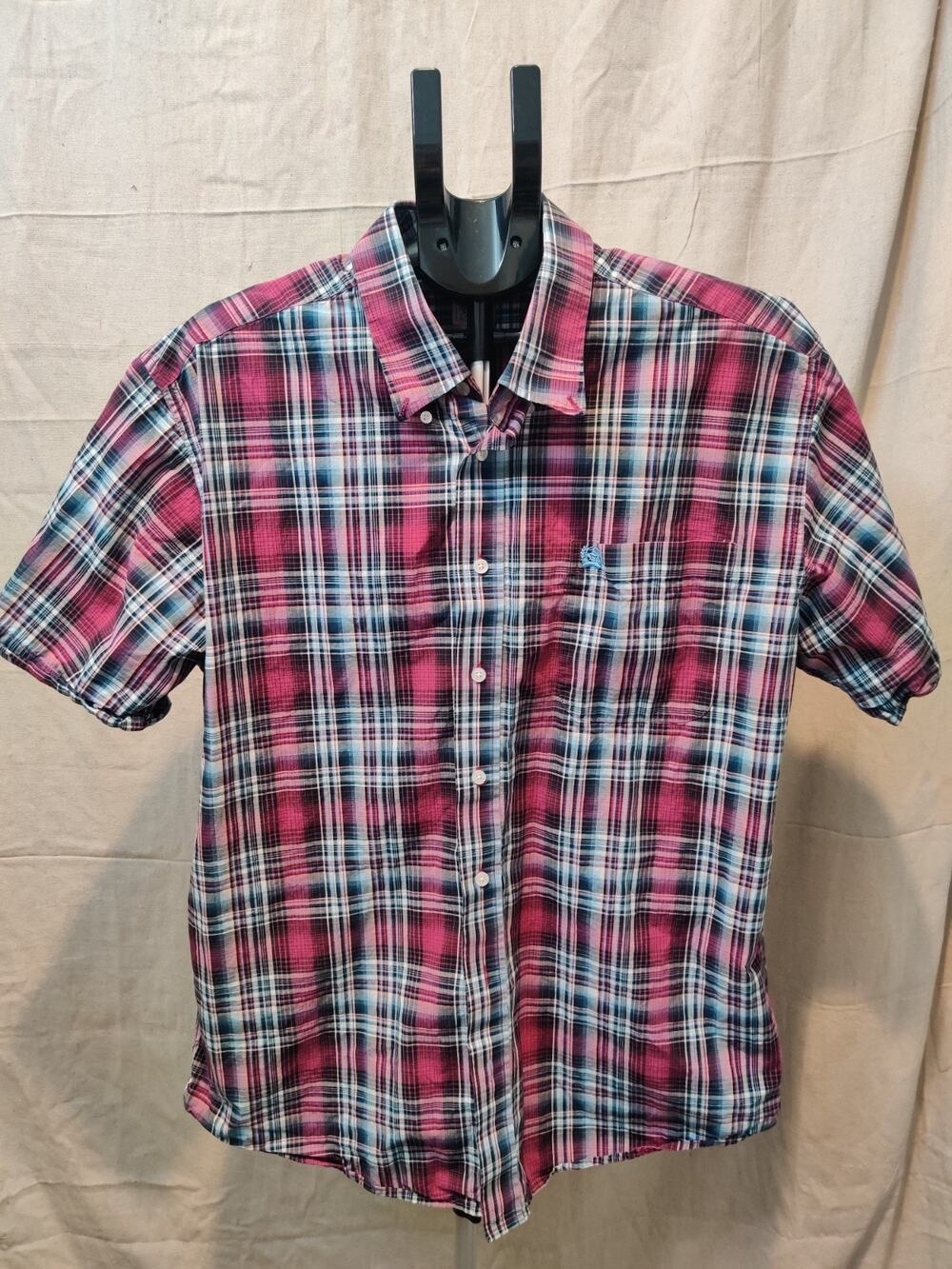 Vintage Cinch Shirt Men's Size Large Button Up Plaid All Cotton Western Wear